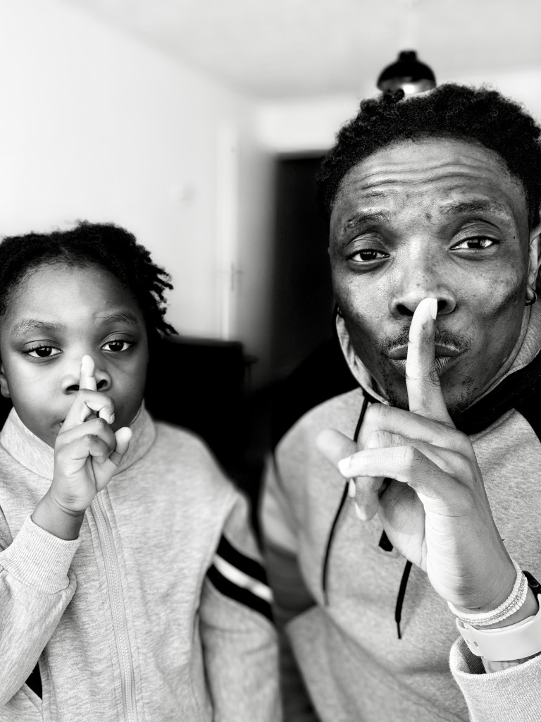 Playful moments of fatherhood